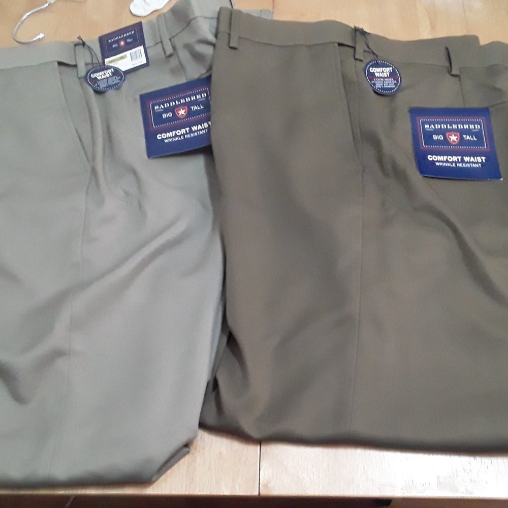 Lot of 2 Saddlebred 44 x 30 Taupe and Khaki Pants